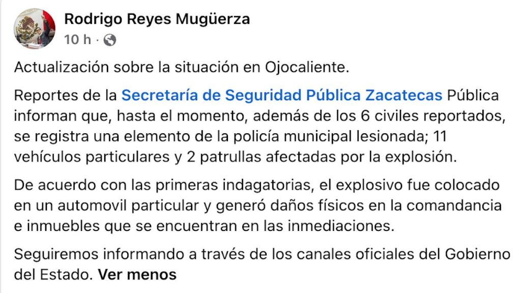 Lo que sabemos del ataque en Ojocaliente en Zacatecas