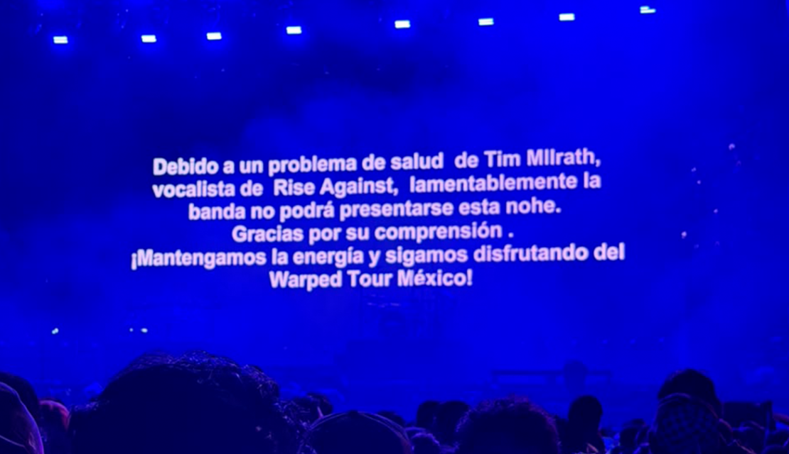 Chale: Rise Against cancela su show en el Vans Warped Tour México por problemas de salud