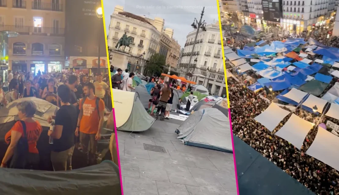 Acampada en Puerta del Sol por la crisis de vivienda en España