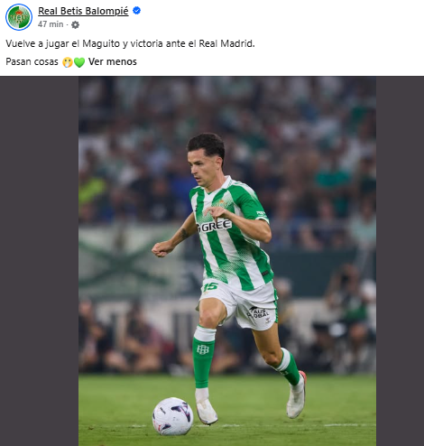 Fidalgo regresa con partidazo ante Real Madrid