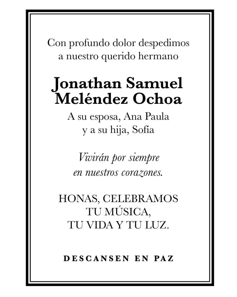 comunicado de Camilo Séptimo sobre el asesinato de su tecladista Jonathan Meléndez