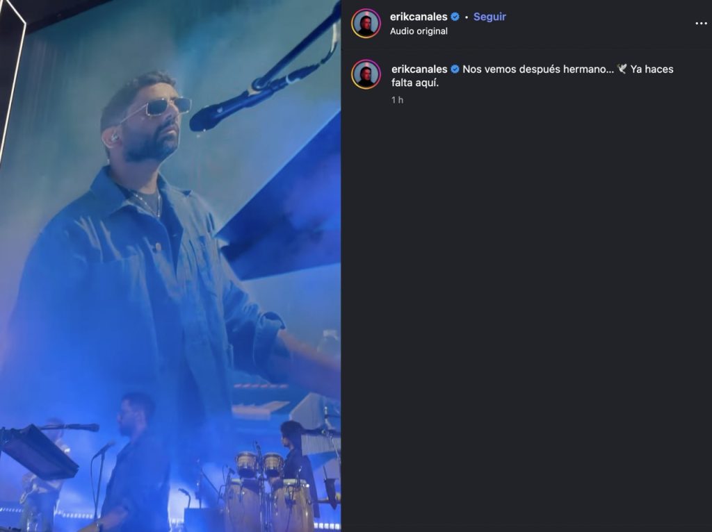 Erik Canales de Allison dedica unas palabras en redes sociales al tecladista de Camilo Séptimo