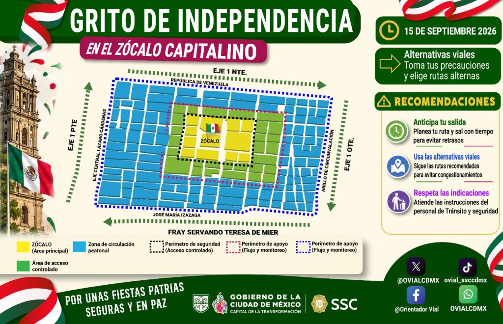 Cierres viales para el 15 y 16 de septiembre: ¿Cuáles son las alternativas? 
