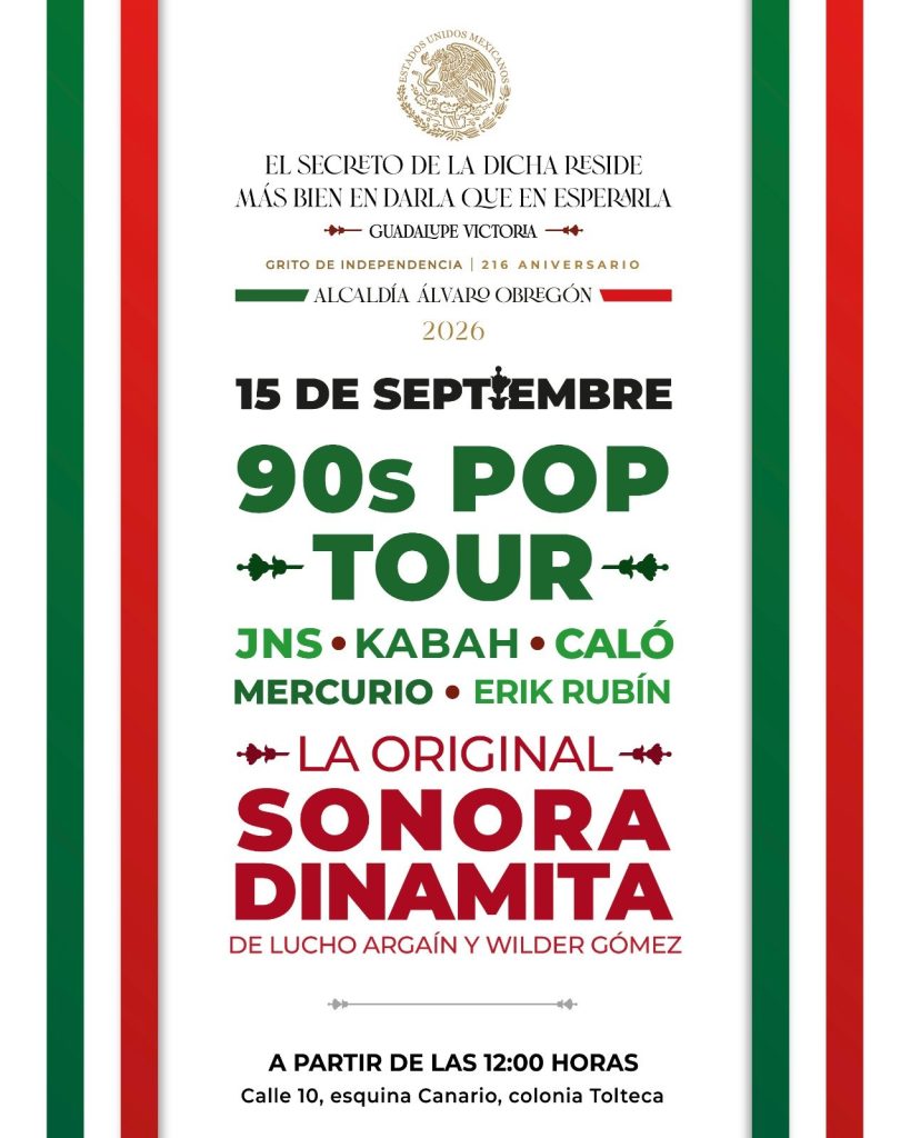 Checa los conciertos GRATIS del 15 de septiembre en las 16 alcaldías de CDMX