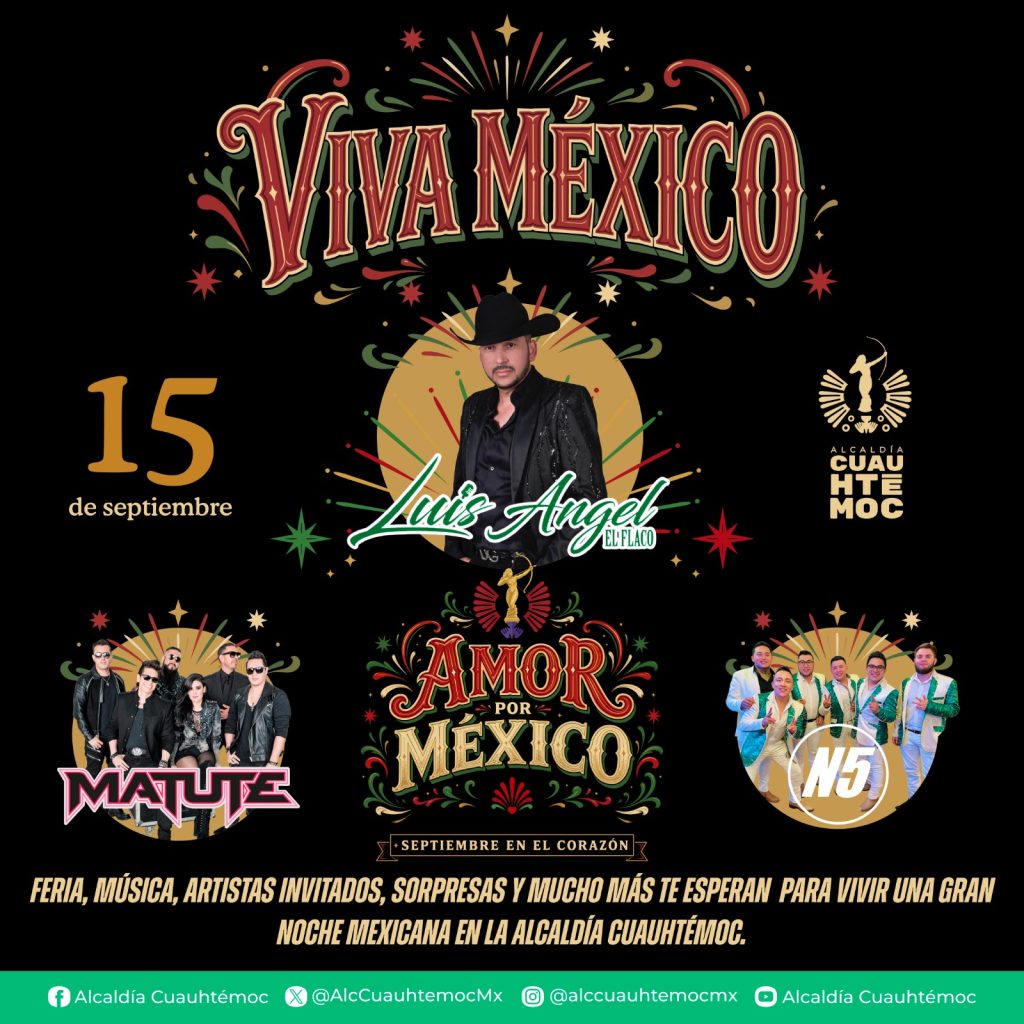 Checa los conciertos GRATIS del 15 de septiembre en las 16 alcaldías de CDMX