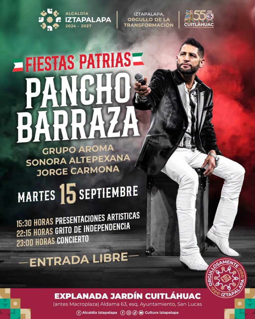 Checa los conciertos GRATIS del 15 de septiembre en las 16 alcaldías de CDMX