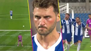Santi Giménez anota su primer gol con Porto
