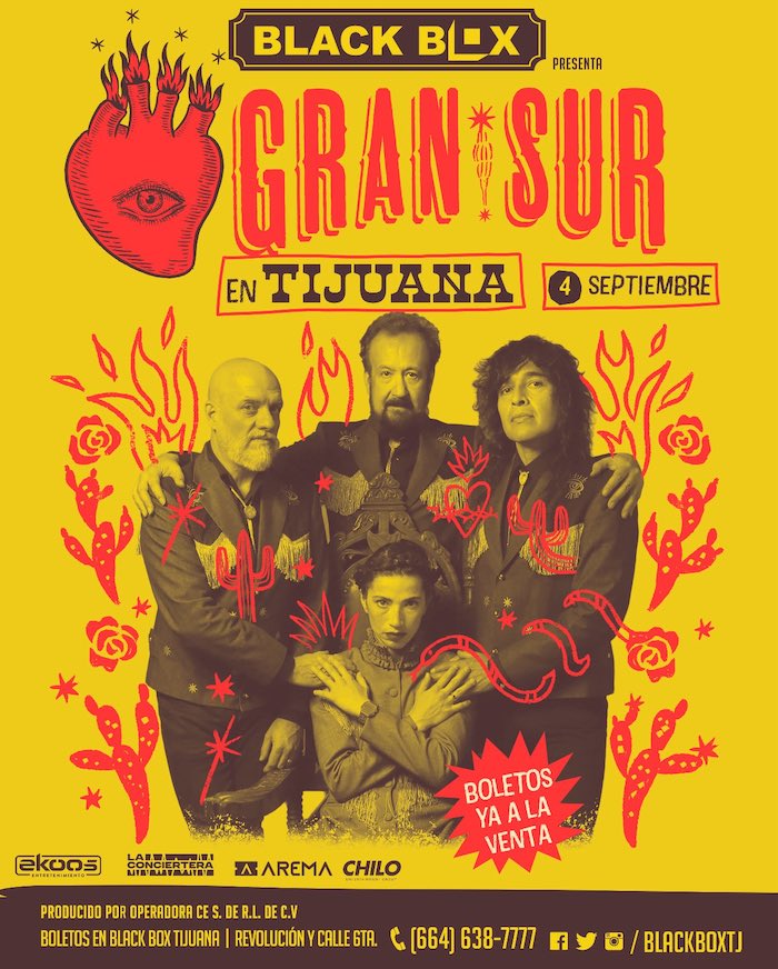 póster del show de gran sur en tijuana
