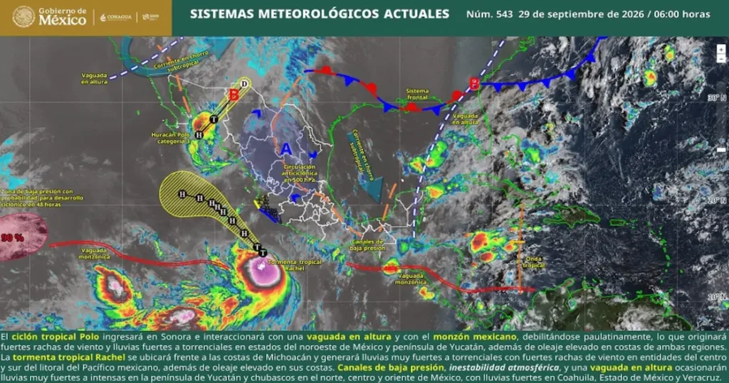 Huracán Polo toca tierra en Baja California Sur como categoría 2