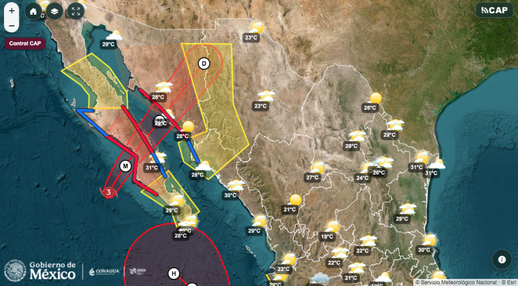 Huracán Polo y tormenta tropical Rachel traerán lluvias intensas al norte del país