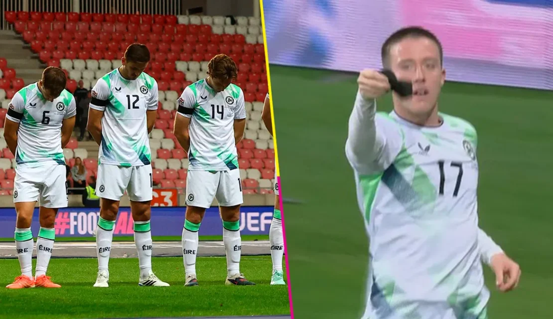 Jugadores de Irlanda protestan contra la Selección de Israel por las víctimas palestinas de Gaza