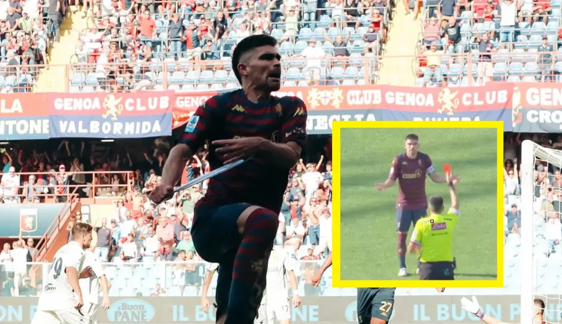 Del gol a la expulsión: Johan Vásquez rescata el empate para el Genoa y se va expulsado