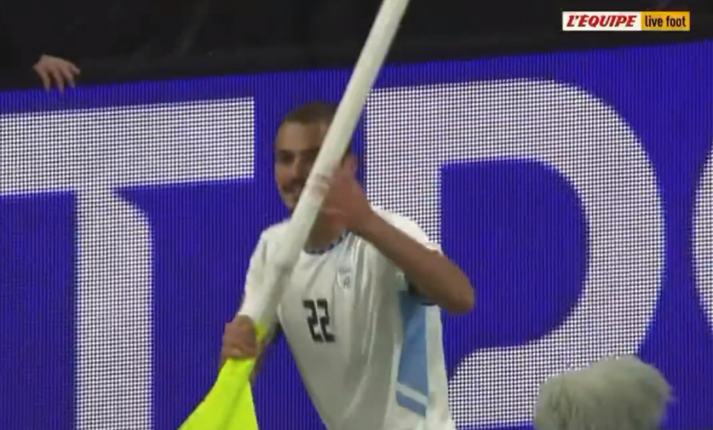 Polémica por festejo de jugador de Israel que fue expulsado