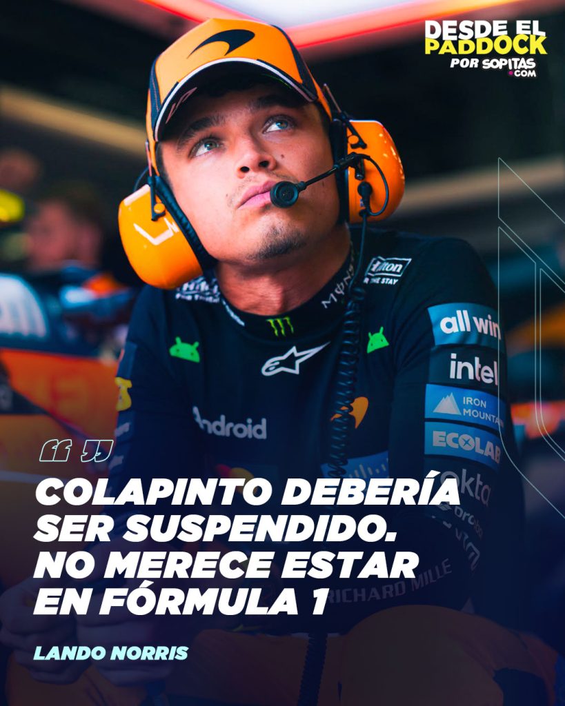 Lando Norris sobre Franco Colapinto
