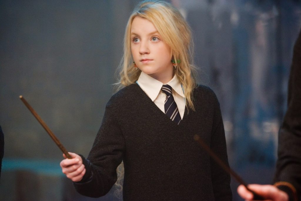 Imagen de Luna Lovegood en las películas de Harry Potter