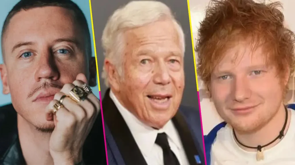 Por presiones de Robert Kraft, Ed Sheeran retiró de su gira al rapero Mackemore