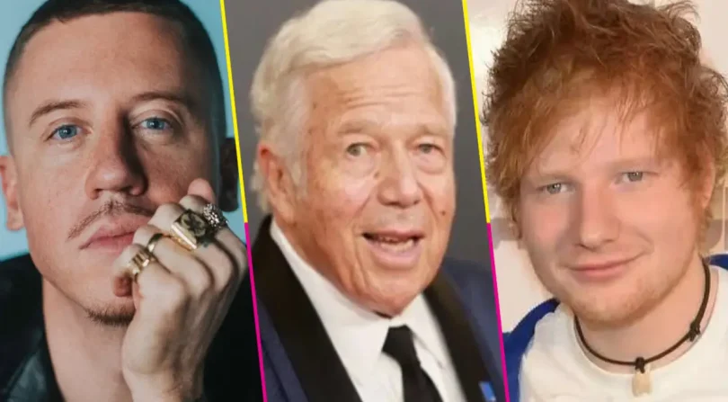 Por presiones de Robert Kraft, Ed Sheeran retiró de su gira al rapero Mackemore