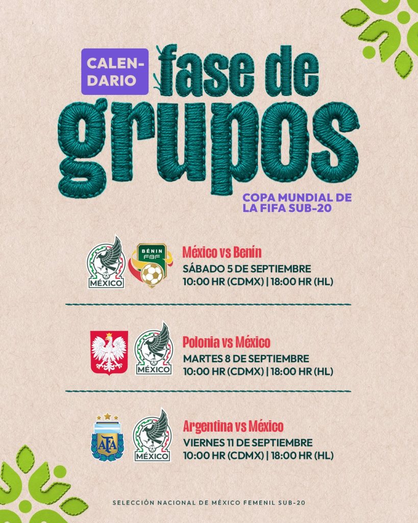 Mundial Femenil Sub-20: Calendario de México y dónde ver todos sus partidos