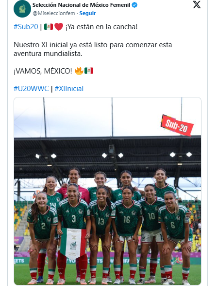 empate de México vs Benín en el Mundial Femenil Sub-20