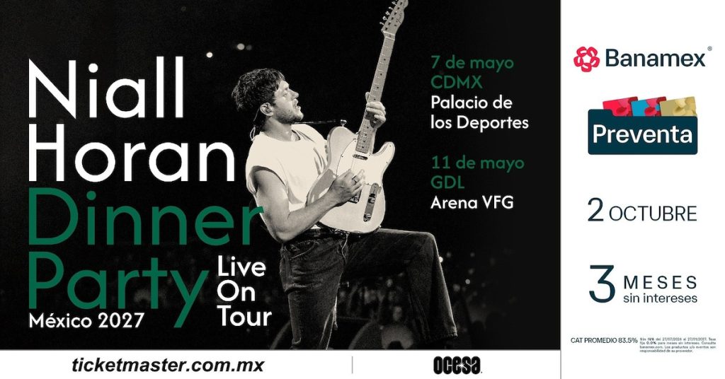 Imagen promocional de los shows de Niall Horan