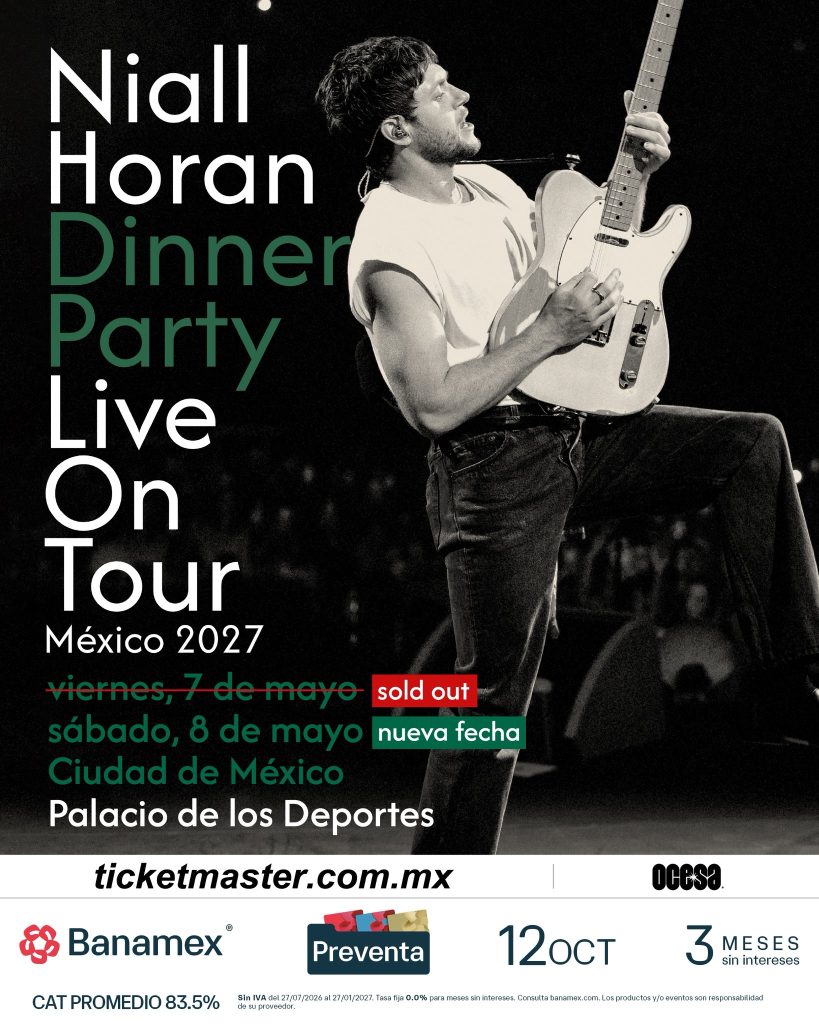Flyer de Niall Horan en México