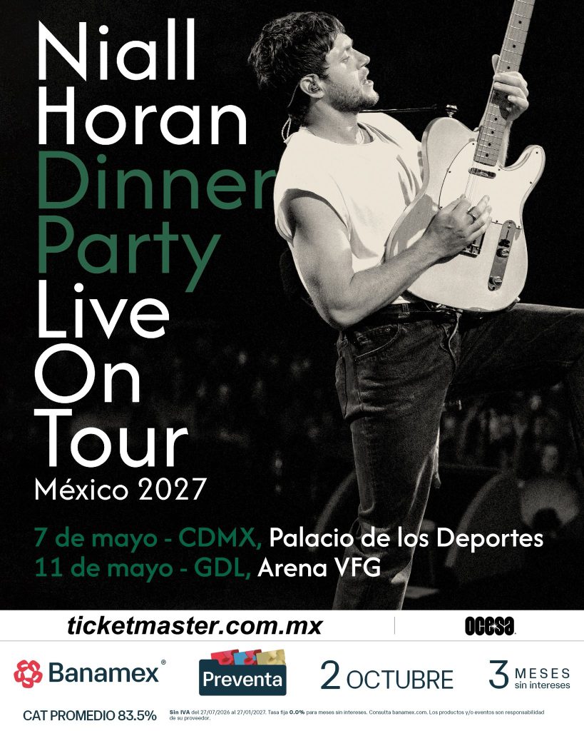 flyer oficial conciertos niall horan en mexico