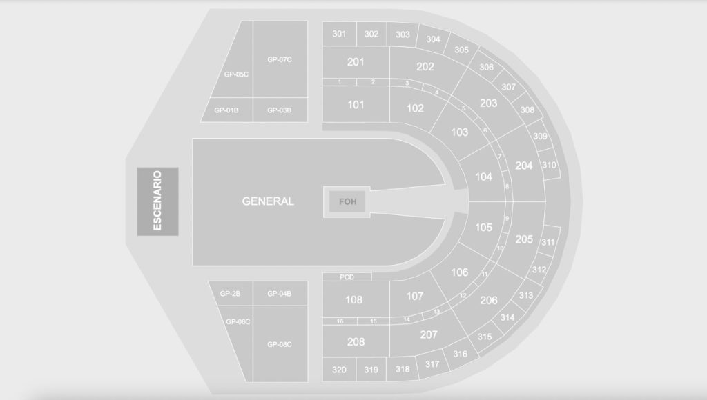 mapa arena vfg concierto niall horan 2027 guadalajara