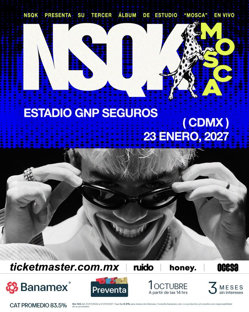 flyer oficial del concierto de nsqk en el estadio gnp seguros