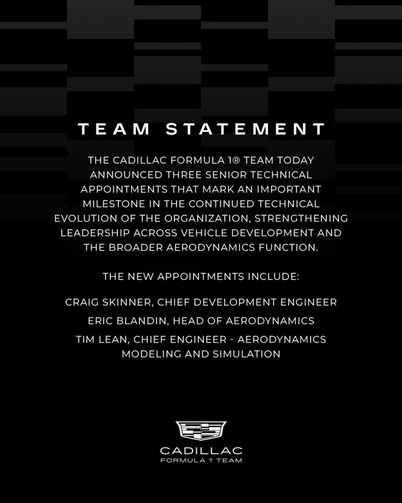 Cadillac ‘ficha’ ingenieros de Red Bull y Aston Martin para mejorar el auto de Checo Pérez en 2027