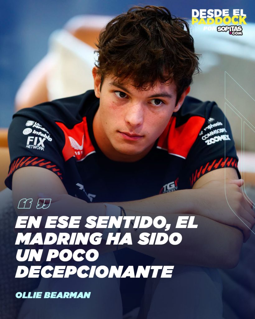 Ollie Bearman sobre el Madring