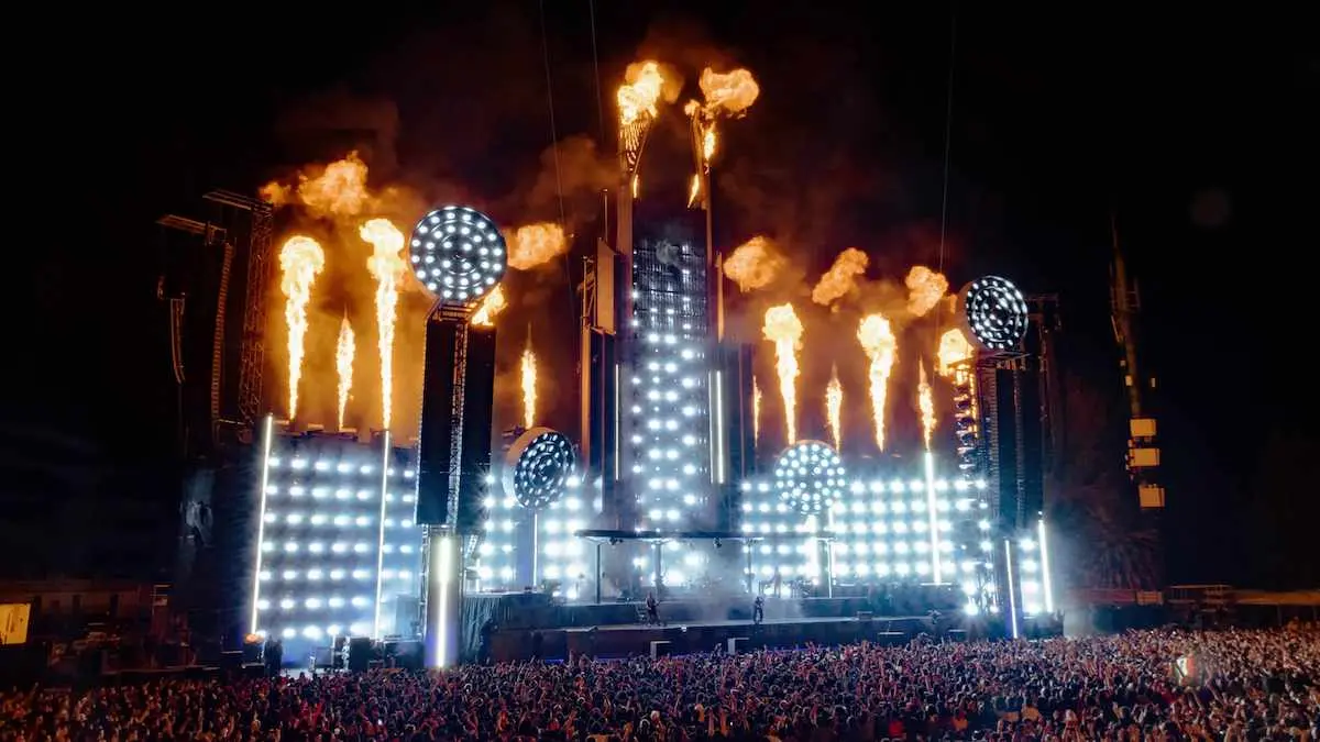 Foto tomada en show de Rammstein en el Foro Sol 2022