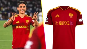 Playera de la Roma en Champions League