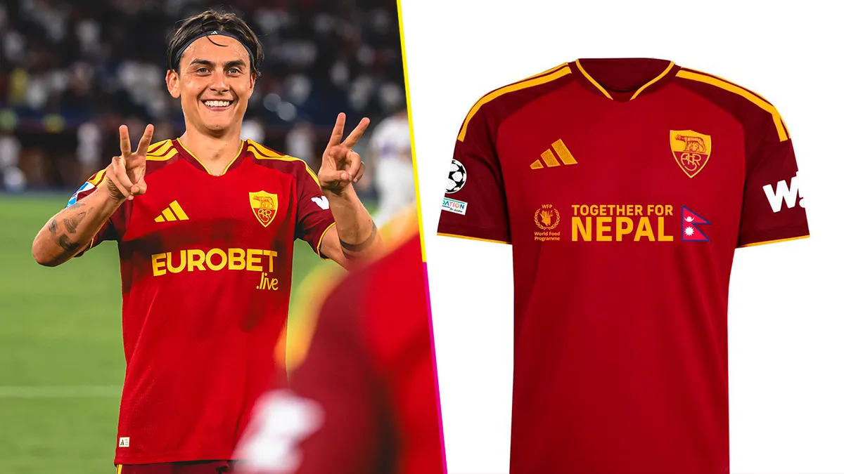 Playera de la Roma en Champions League