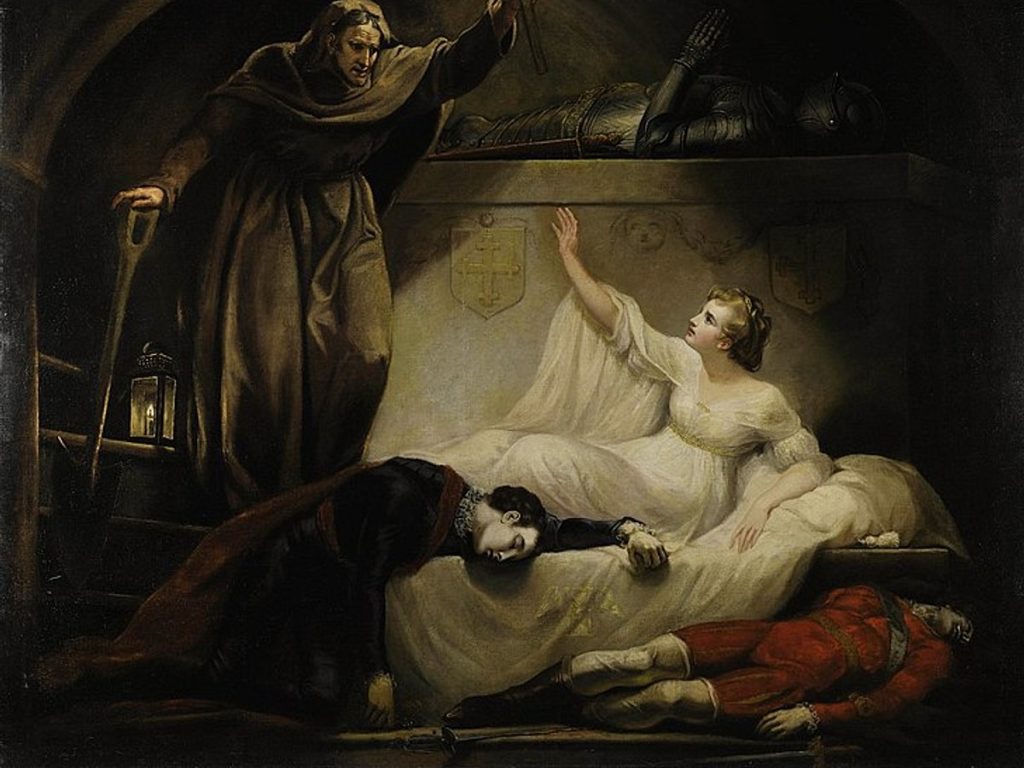 Cuadro inspirado en 'Romeo y Julieta' de James Northcote, 1790