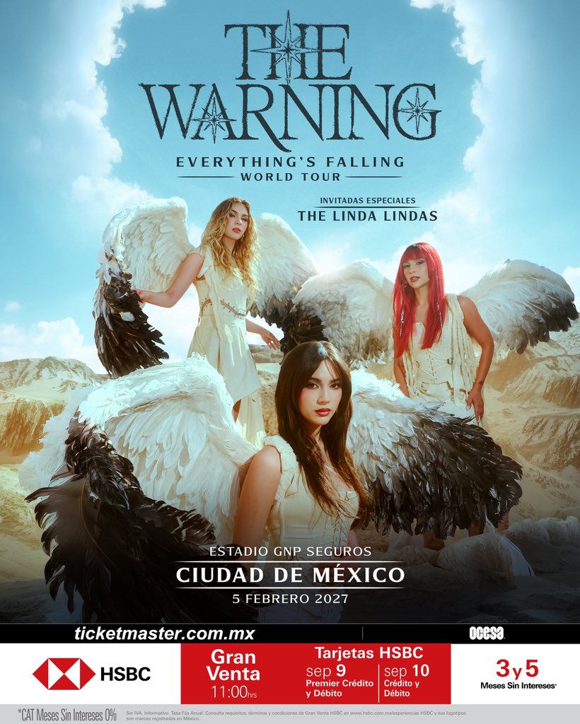 póster The Warning en el Estadio GNP Seguro