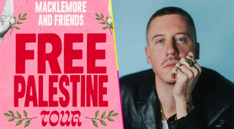 Imagen del cartel del Free Palestine Tour de Macklemore