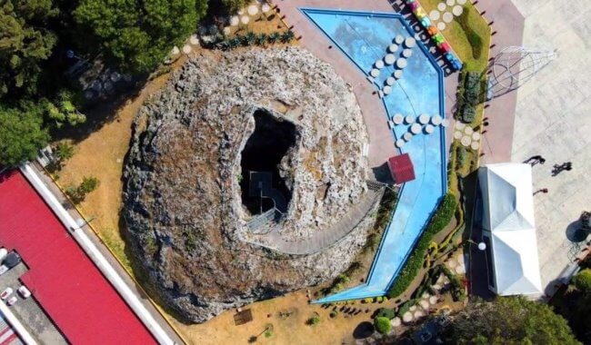 El volcán más chiquito del mundo está en un patio de Puebla