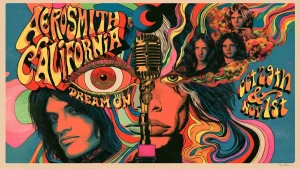 Flyer de los shows con los que Aerosmith está de regreso