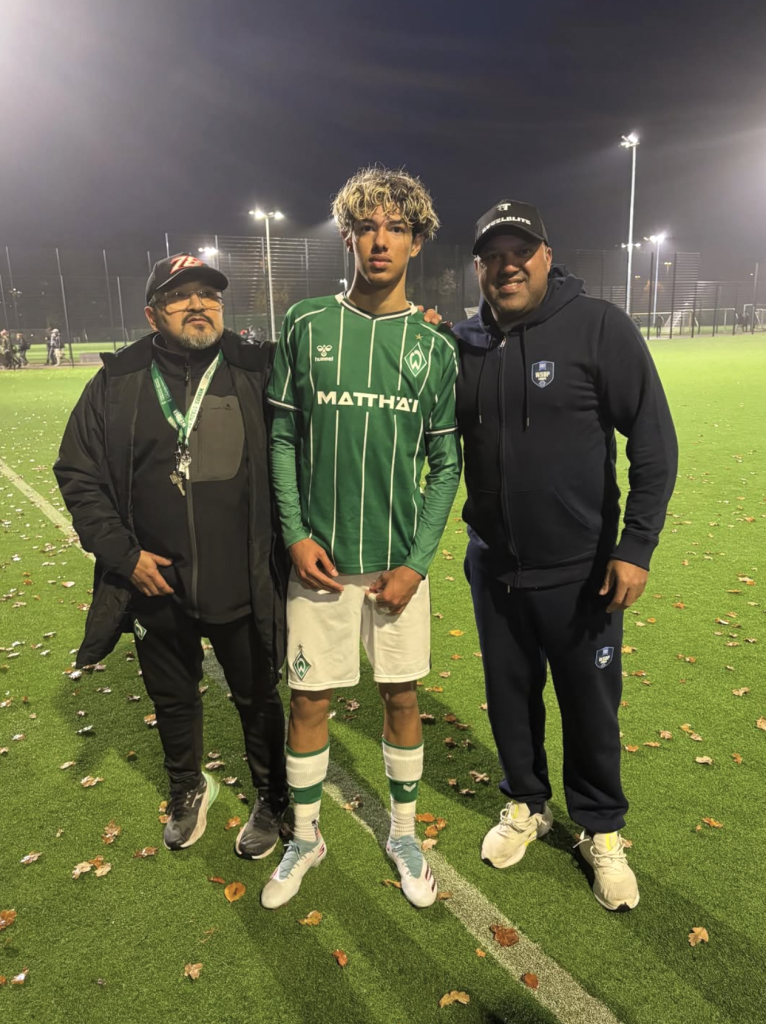 Ailton Ramón Gonçalves y su padre