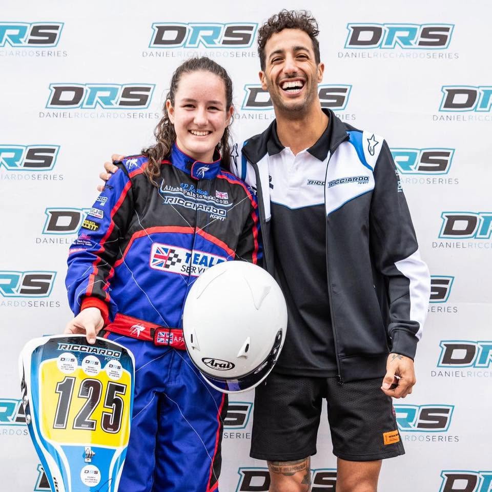 Alisha Palmowski con Daniel Ricciardo