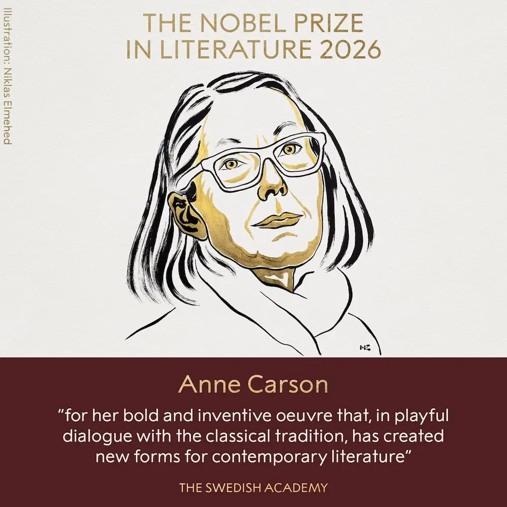 La poeta canadiense Anne Carson gana el Premio Nobel de Literatura 2026