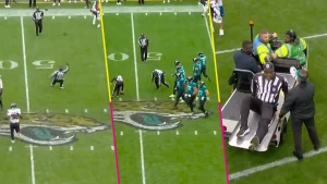 Árbitro del Jaguars vs Texans sufre lesión en la cancha de Wembley y es retirado entre ovaciones