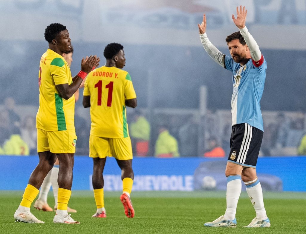 Lionel Messi en su despedida con Argentina