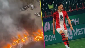 César Montes y Lokomotv fueron alcanzados por componentes de drones ucranianos