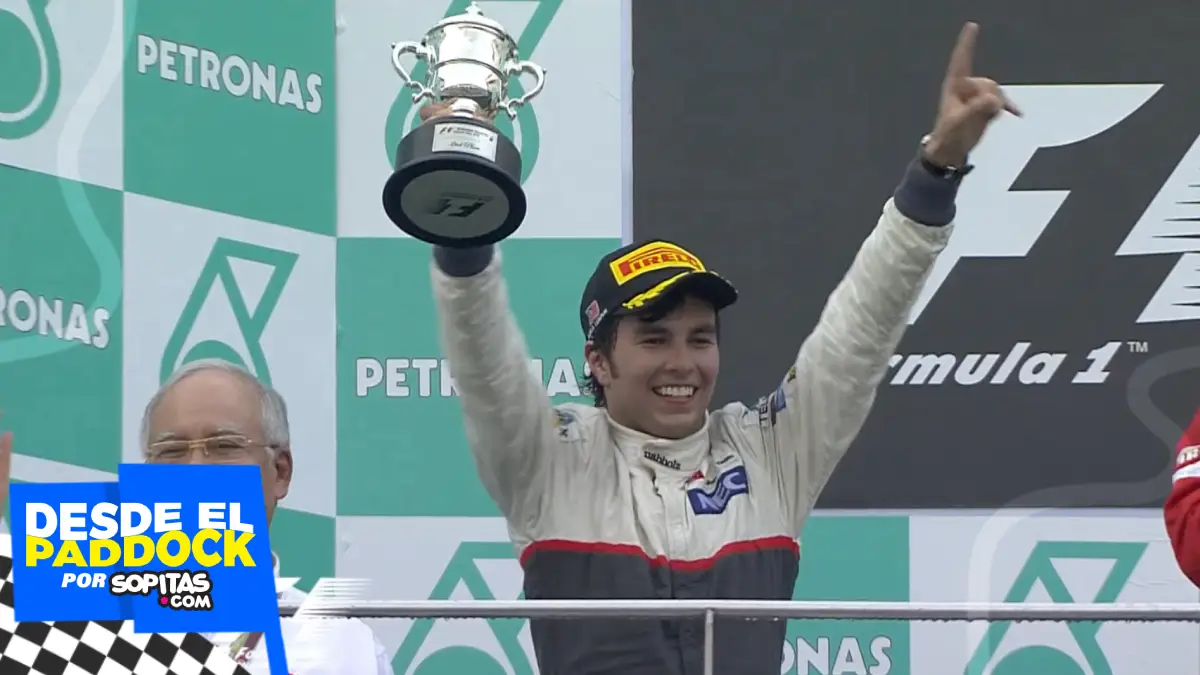 La historia del primer podio de Checo Pérez en la Fórmula 1: Fue 2° en Malasia