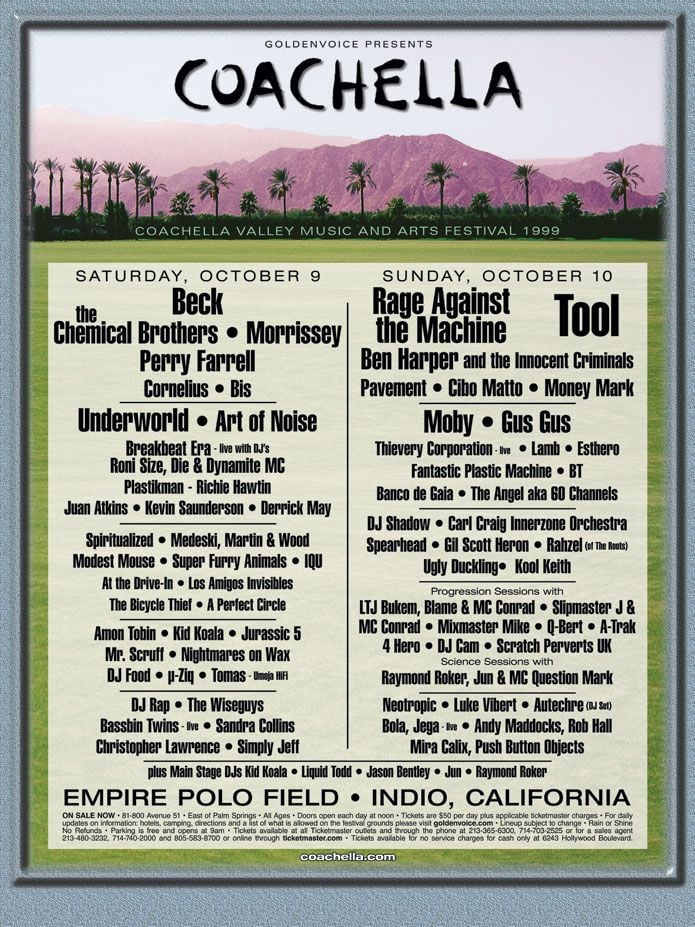 Lineup del primer Coachella