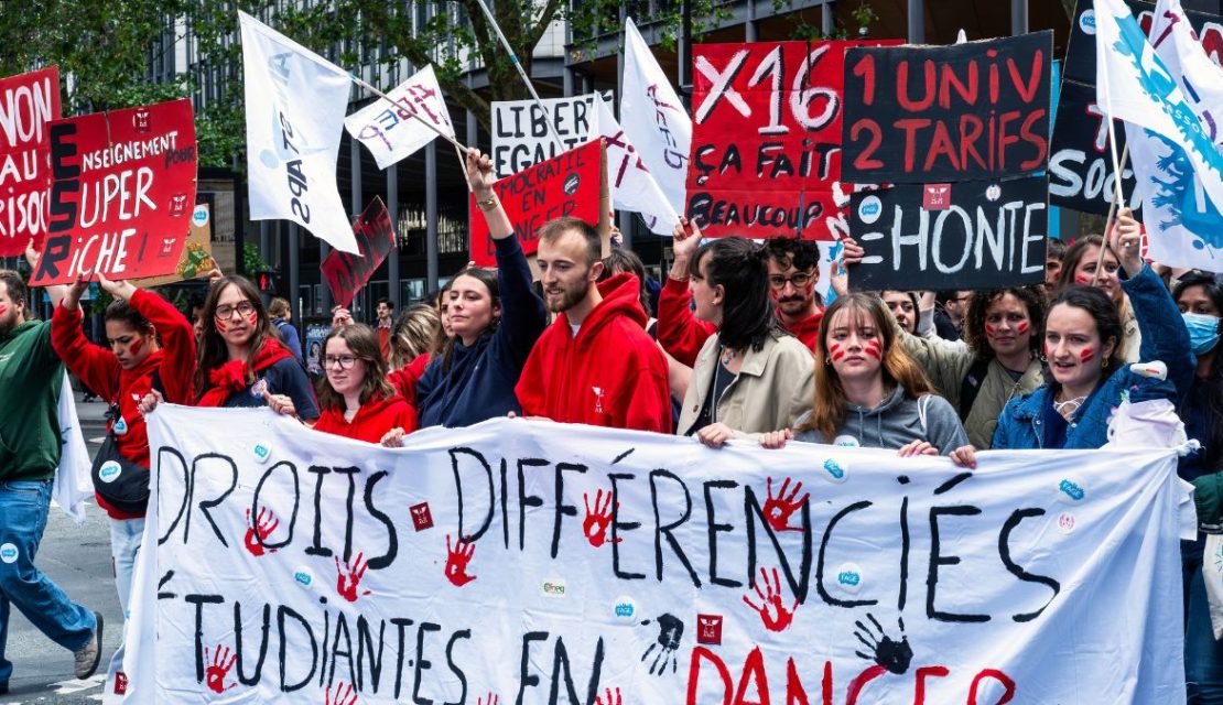 Francia vive una ola de protestas estudiantiles que ya llegó a todo el país