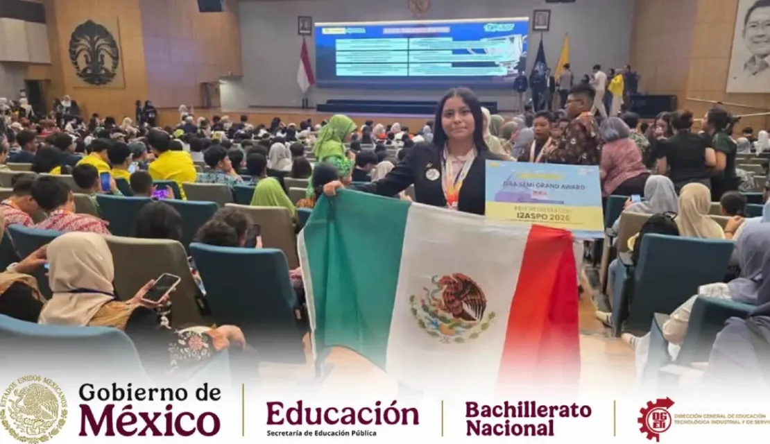¡Orgullo mexa! Estudiante de CETIS gana medalla de oro en Indonesia por crear un extintor acústico