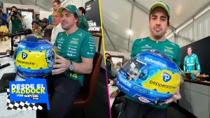 Fernando Alonso y su nuevo casco
