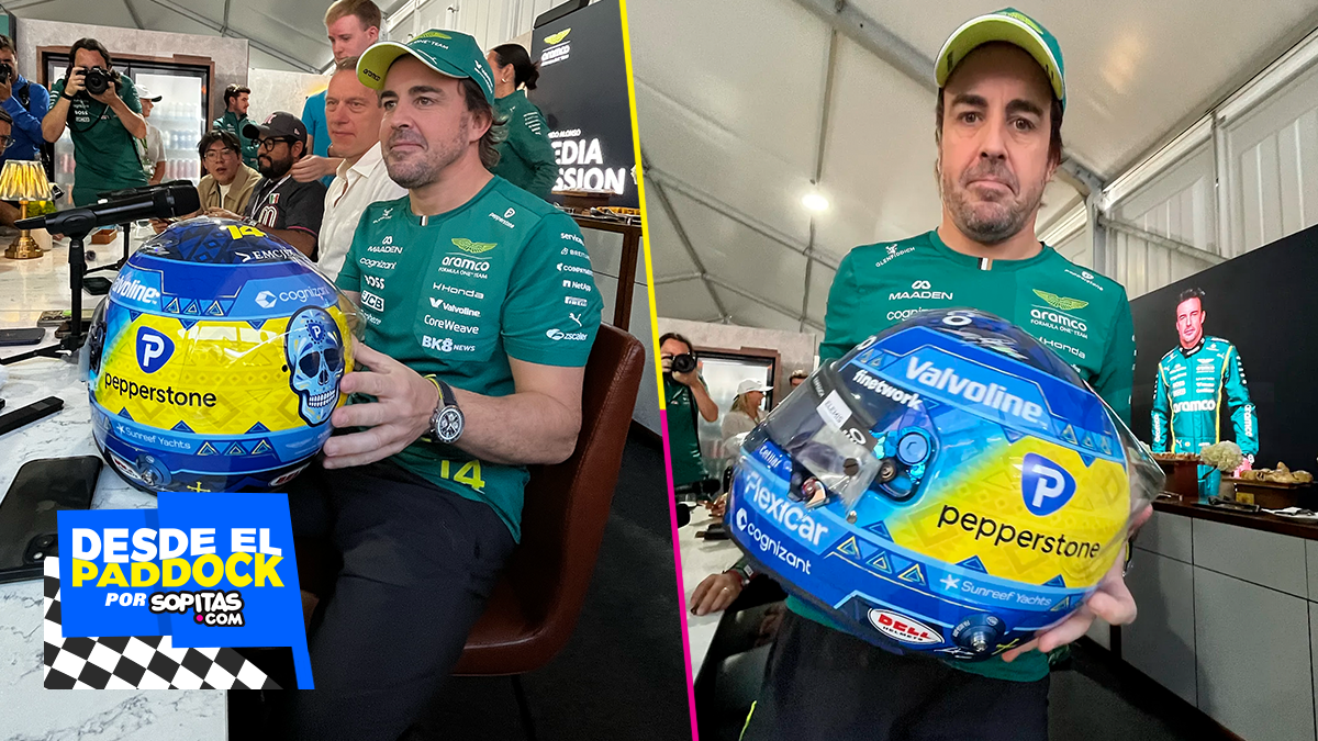 Fernando Alonso y su nuevo casco